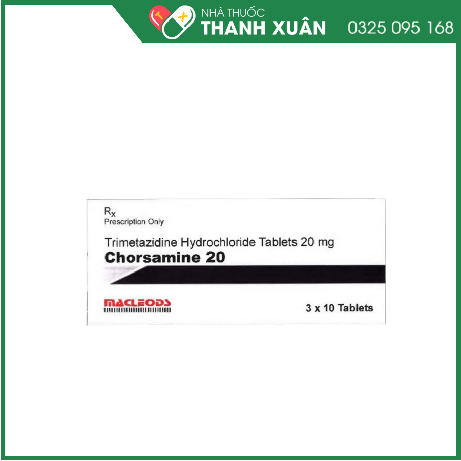 Chorsamine 20 thuốc điều trị đau thắt ngực